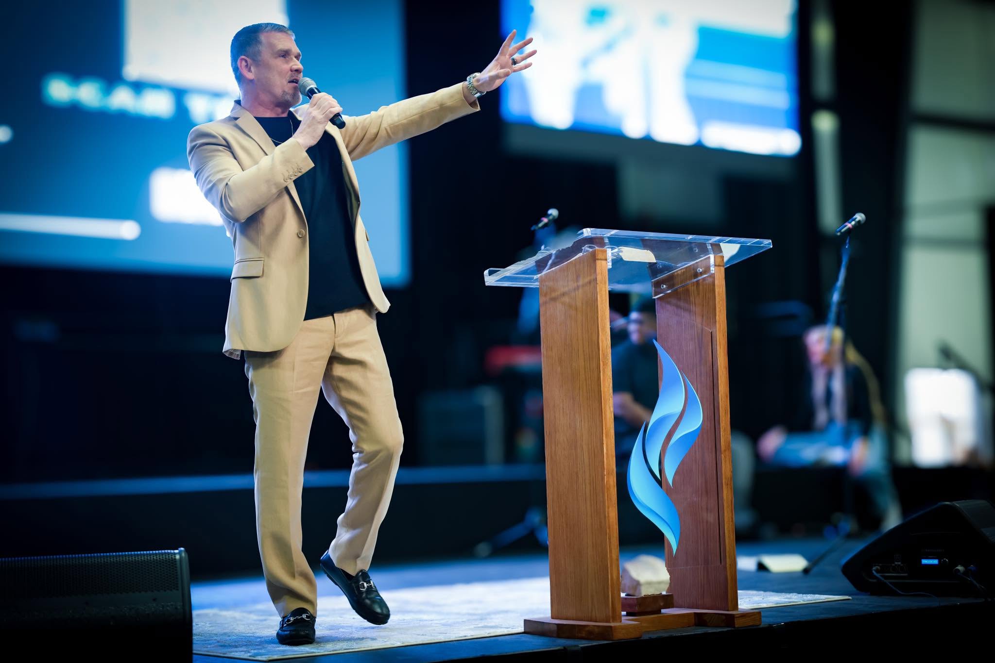 Pastor Greg Locke preaching